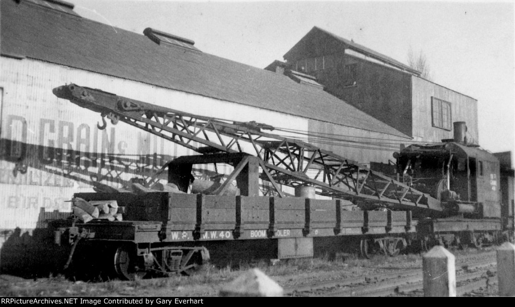 WP Boom Car #40 & Crane #48 - Western Pacific